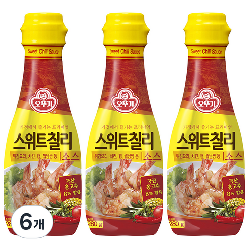 오뚜기 스위트 칠리 소스, 280g, 6개