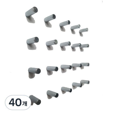 핀 네오디움 자석 막대고리, 스카이블루, 40개
