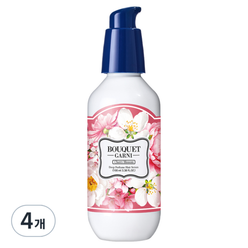 부케가르니 여성용 딥퍼퓸 헤어세럼 체리블라썸, 100ml, 4개