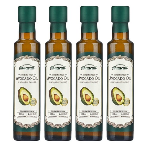 아후카틀 100% 엑스트라버진 아보카도오일, 250ml, 4개