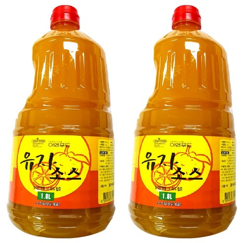 이엔푸드 유자 소스, 1.8L, 2개