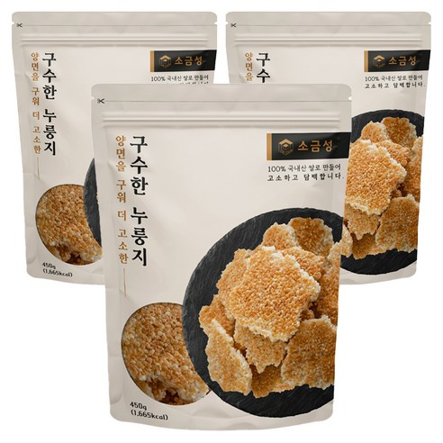 소금성 양면구워 구수한 누룽지, 3개, 450g