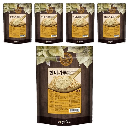 컬러푸드 국산 현미가루, 500g, 5개