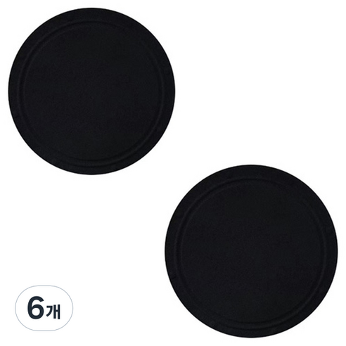 더자카 원형 때밀이, 블랙, 1개입, 6개