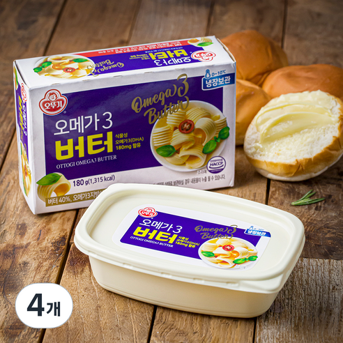 오뚜기 오메가3 버터, 180g, 4개