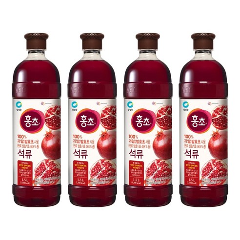 홍초 석류 음용식초, 1.5L, 4개