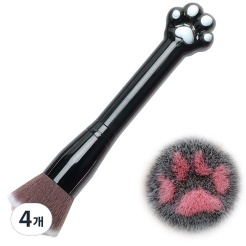 고양이 발바닥 더스트 브러쉬, 4개, KN-B3045