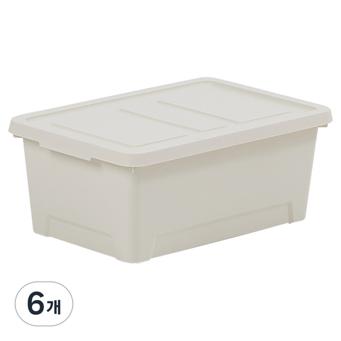 룸앤홈 마일드 수납박스, 아이보리, 6개