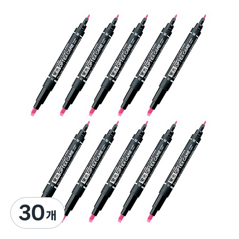 제브라 옵텍스 케어 형광펜, 핑크, 30개