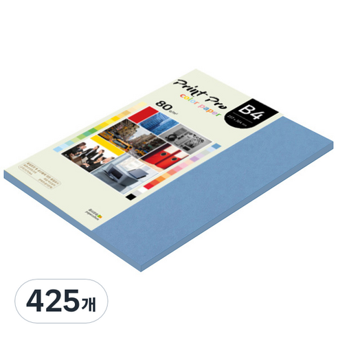 종이문화 프린트 프로 칼라 복사용지 No 17 딥블루 80g, B4, 425개