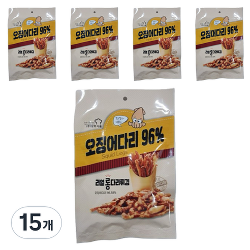 삼호식품 리얼 롱다리 오징어 튀김, 35g, 15개