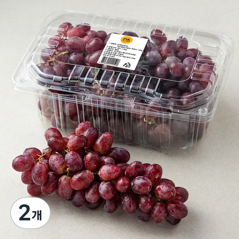 PSK 칠레 씨없는 적포도, 1.8kg, 2개