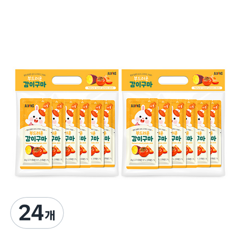 엘빈즈 부드러운 감이구마 고구마말랭이, 고구마맛, 24개, 20g
