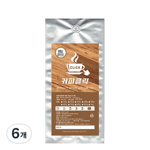 커피클릭 베트남 로브스타 분쇄 커피, 에스프레소, 500g, 6개