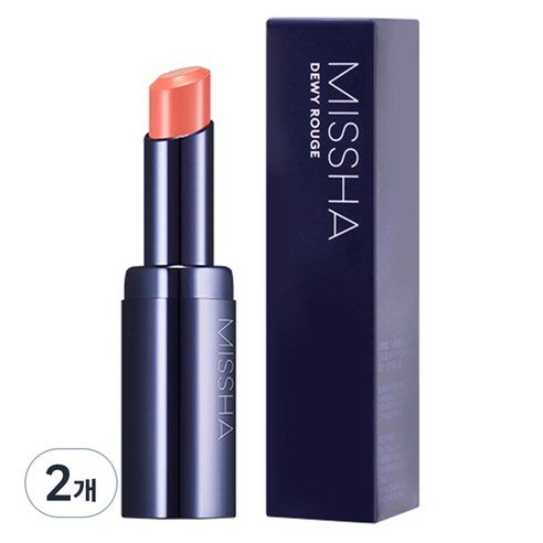 미샤 듀이 루즈 립스틱, 멜로우피치, 3.3g, 2개