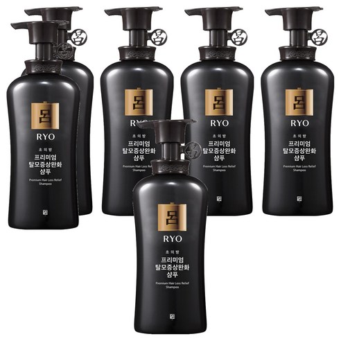 려 초의방 프리미엄 탈모증상완화 샴푸, 490ml, 6개