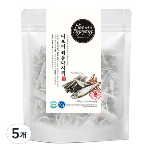 해통령 디포리해물 다시팩 10p, 150g, 5개