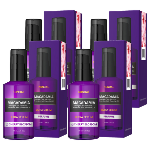 쿤달 울트라 세럼 헤어 에센스 체리블라썸향, 100ml, 4개
