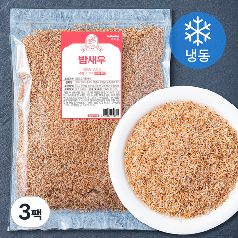 바다원 국내산 밥새우 (냉동), 300g, 3개