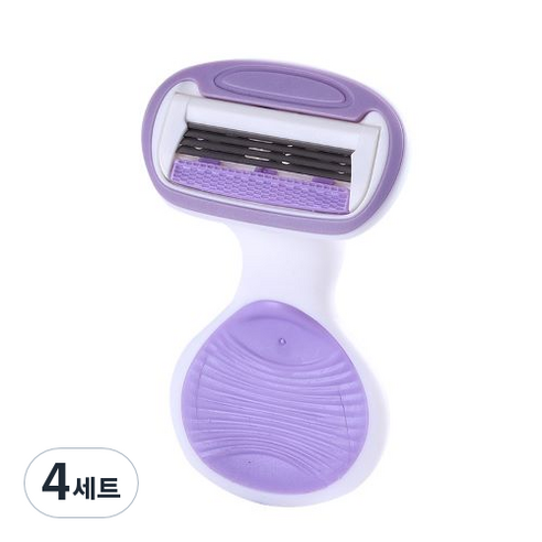 위드쉐이빙 여성용 미니 바디 면도기 퍼플 + 케이스, 1개입, 4세트