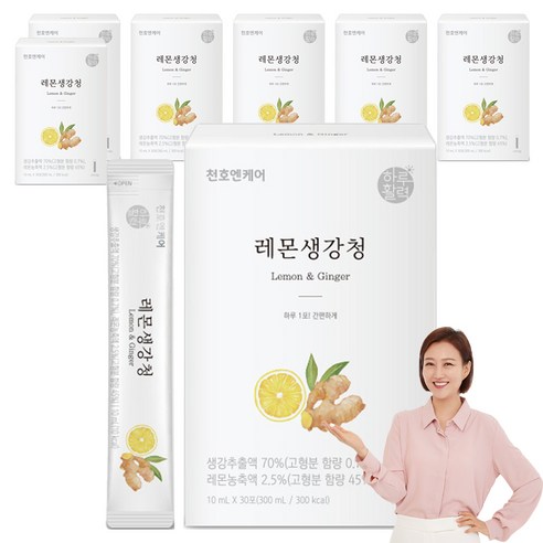 하루활력 레몬생강청, 300ml, 7개