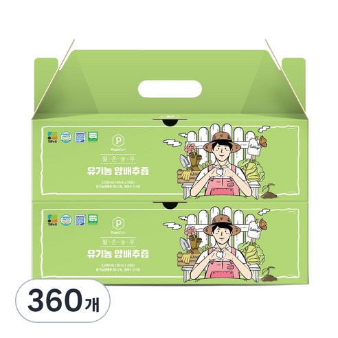 푸릇담 젊은농부 유기농 양배추즙, 100ml, 360개