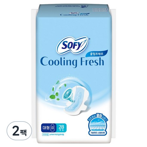 쏘피 쿨링 프레쉬 생리대 날개형