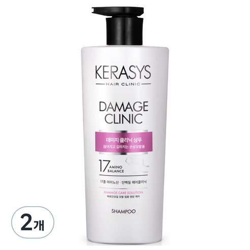 케라시스 데미지 클리닉 단백질 샴푸 플로럴 파우더 향, 600ml, 2개