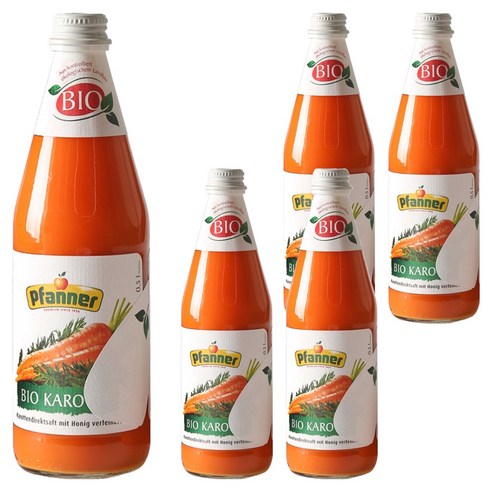 파너 유기농 착즙 당근주스, 5개, 500ml