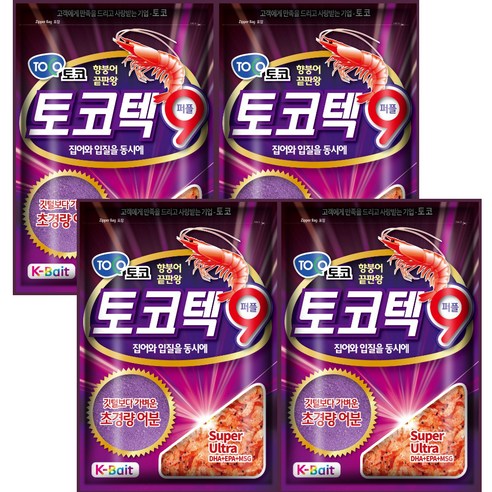 토코 토코텍 9 떡밥, 400g, 4개