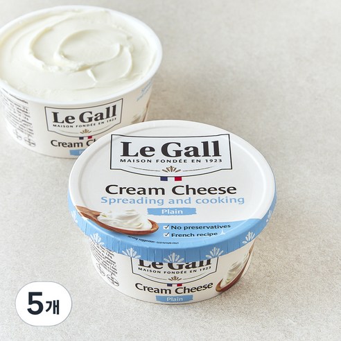 르갈 크림치즈 플레인, 150g, 1개입, 5개