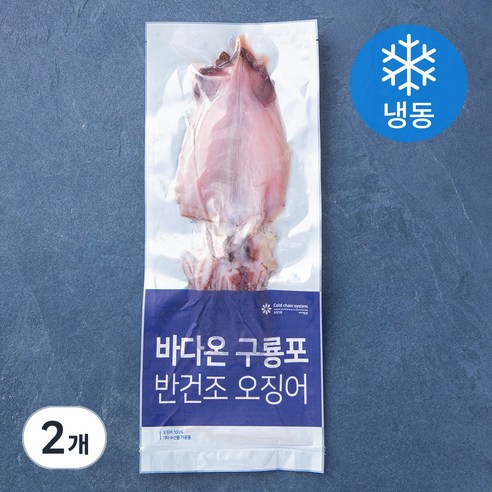 바다온 포항시 인증 구룡포건조 원양산 반건조 오징어 (냉동), 350g(5미), 2개