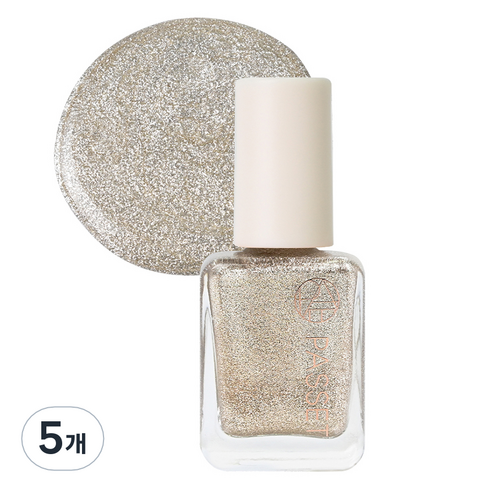 파셋 셀럽 네일컬러 폴리쉬 매니큐어, 68 샴페인골드, 7ml, 5개