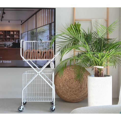 편리함과 효율성을 더하는 2단 이동식 빨래 바구니