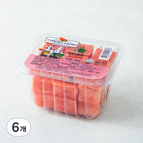 프레쉬팜 간편 수박, 500g, 6개