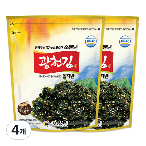 광천김 소문난 볶음 돌자반, 70g, 4개