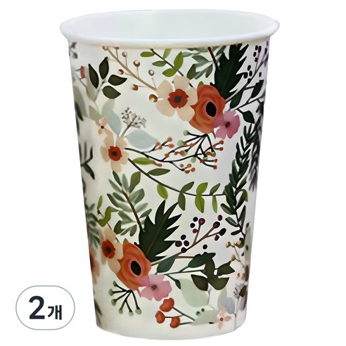 투고팩 종이컵 플라워 10온스, 200개입, 2개