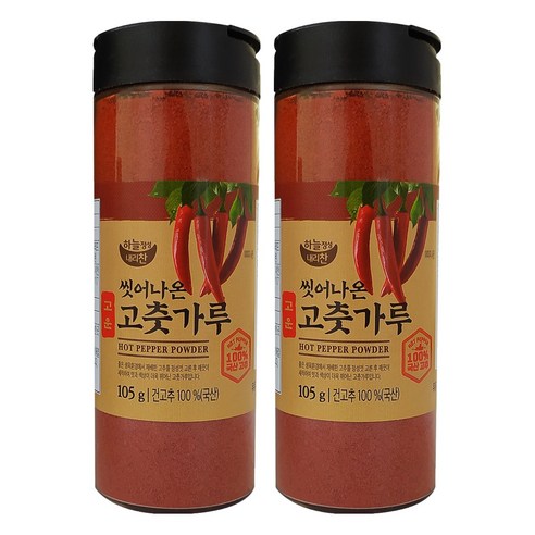 하늘정성내리찬 국산 씻어나온 고춧가루 양념용, 105g, 2개