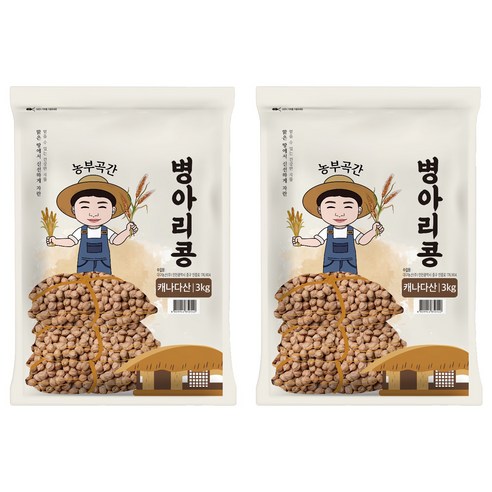 농부곡간 캐나다산 병아리콩, 3kg, 2개