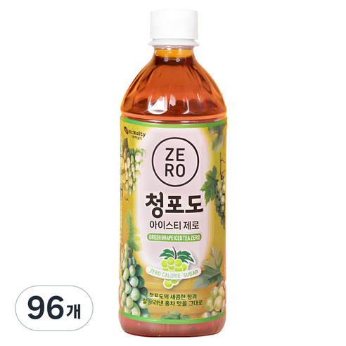 맥널티커피 제로 청포도 아이스티, 500ml, 96개