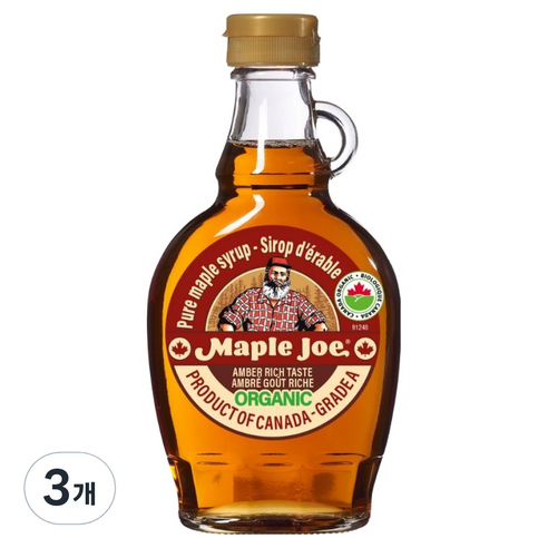 메이플조 유기농 메이플시럽, 3개, 189ml