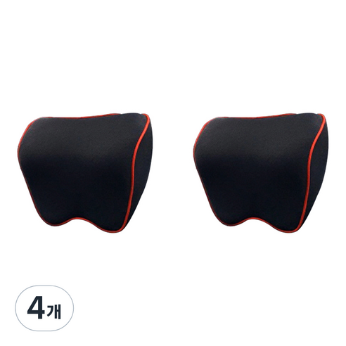 지토스 차량용 목쿠션, RED, 4개