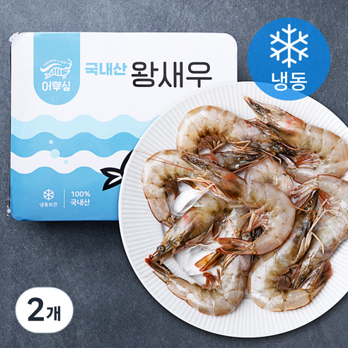 어부심 국내산 왕새우 (냉동), 300g(대, 9미), 2개