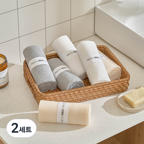 샤바스 매일쓰는 데일리 모던 샤워타월 세트, 혼합 색상, 6개입, 2세트