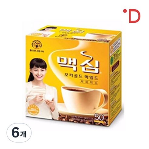 맥심 모카골드 마일드 커피 믹스, 12g, 50개입, 6박스