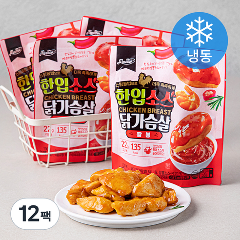 맛있닭 한입 소스 닭가슴살 짬뽕 (냉동), 100g, 12팩