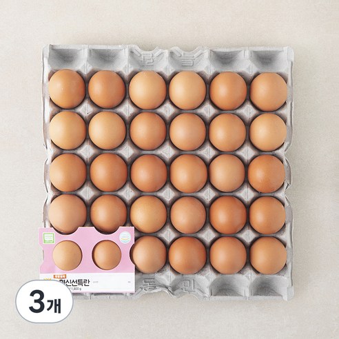 농협 무항생제 인증 신선 특란 1.8kg, 3개, 30구