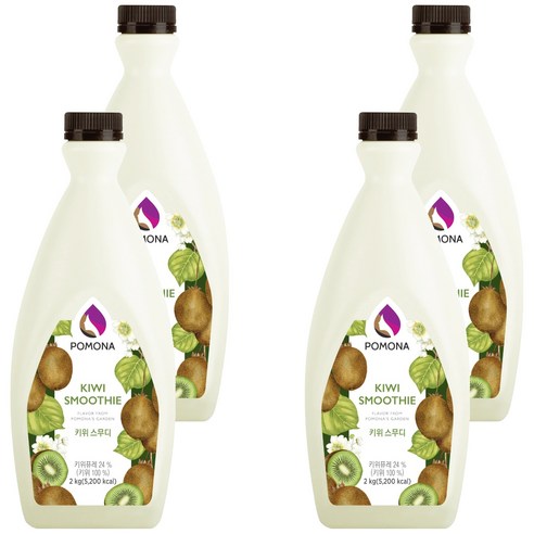 포모나 스무디 시럽 키위, 2kg, 4개