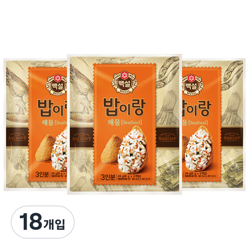 백설 밥이랑 해물, 24g, 18개