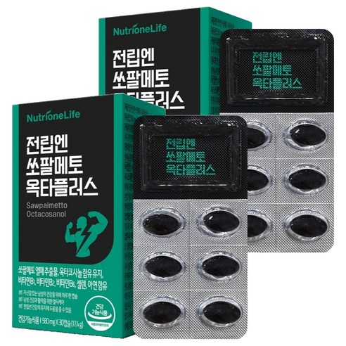 뉴트리원 전립엔 쏘팔메토 옥타플러스 17.4g, 30정, 2개